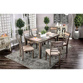 Taylah 7 Pc. Dining Table Set Model Cm3607T-7Pk-Chair By Furniture Of America